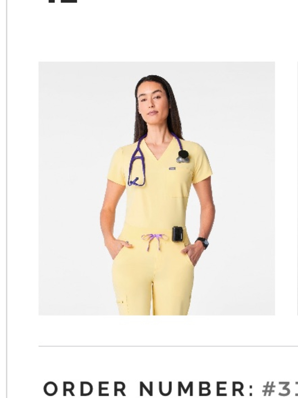 Figs Women’s Yellow Scrub Top